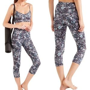 LIVE THE PROCESS Cropped printed Supplex leggings